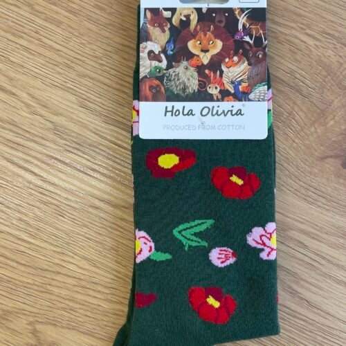 Flowers Socks - green